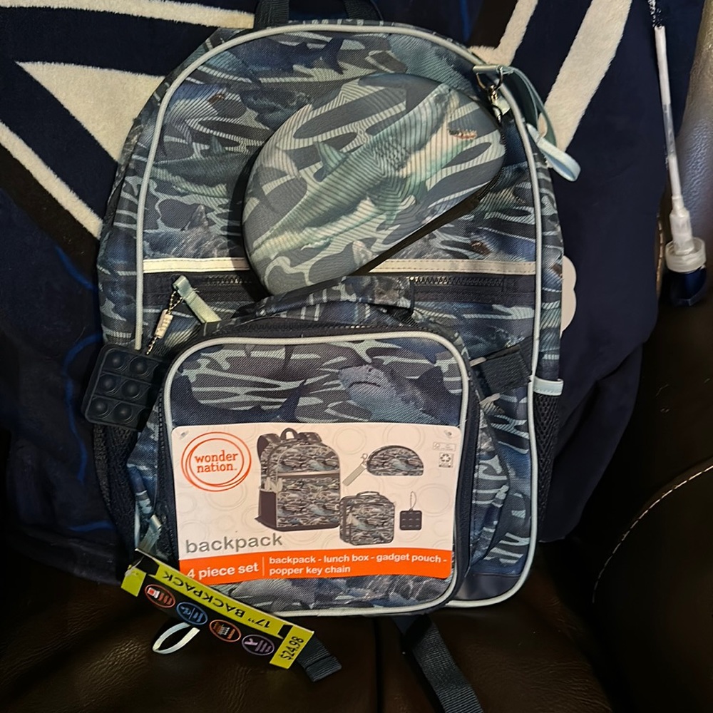Wonder nation backpack shark design